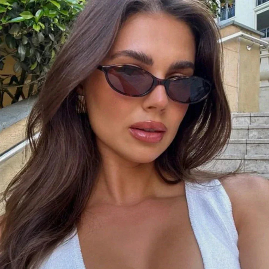 Retro Oval Cat Eye Sunglasses